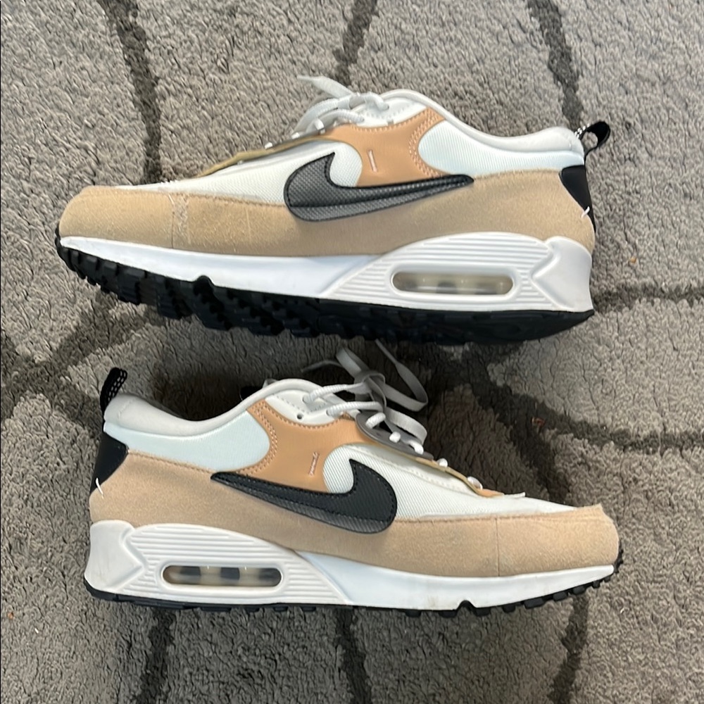Nike Air Max Sneakers in Tan and White